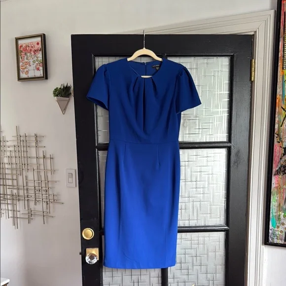 Maggy London | Dresses | Maggy London Blue Sheath Dress With Flutter Sleeves | Poshmark Maggy London | Dresses | Maggy London Blue Sheath Dress With Flutter Sleeves | Poshmark